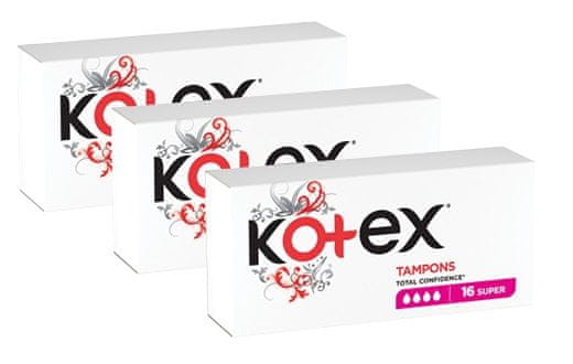 Kotex Tampony Super 3 x 16 ks