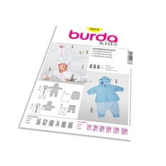 Burda Střih Burda 9478 - Dětská kombinéza, bunda s kapucí, kalhoty, zateplovací návlek