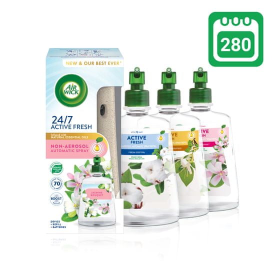 Air wick Active Fresh difuzér - set vůní na 280 dní