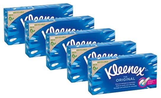 Kleenex Original Papírové kapesníčky Box 5 x 70 ks