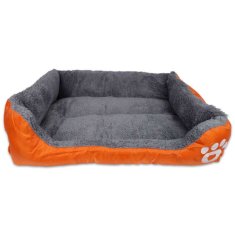 BB-Shop Plyšový oranžový pelíšek pro psy S 45x40 cm