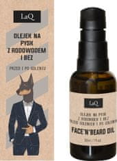 OEM Laq Doberman Muzzle &amp; Beard Oil With or Without Pedigree - před a po holení 30ml