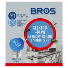 BROS Elektrofumigátor na mouchy komáry a mravence 3v1 30ml