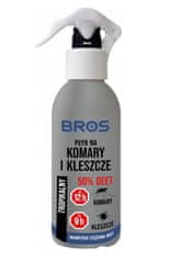 BROS Repelent proti komárům a klíšťatům BROS 50% DEET 130ml