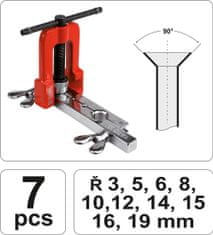 YATO Přípravek na ruční rozšiřování konců trubek sada 7ks