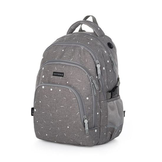 Oxybag Oxybag Studentský batoh OXY SCOOLER Grey geometric