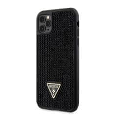 Guess Zadní kryt Rhinestones Triangle Metal Logo na iPhone 11 Pro černý