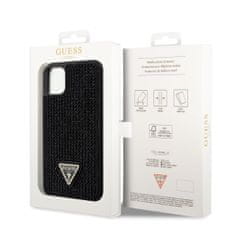 Guess Zadní kryt Rhinestones Triangle Metal Logo na iPhone 11 Pro černý