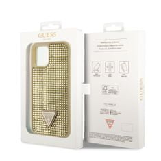 Guess Zadní kryt Rhinestones Triangle Metal Logo na iPhone 12 - 12 Pro zlatý