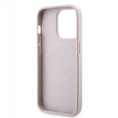 Guess Zadní kryt PU G Cube MagSafe Kompatibilní na iPhone 13 Pro Max růžový