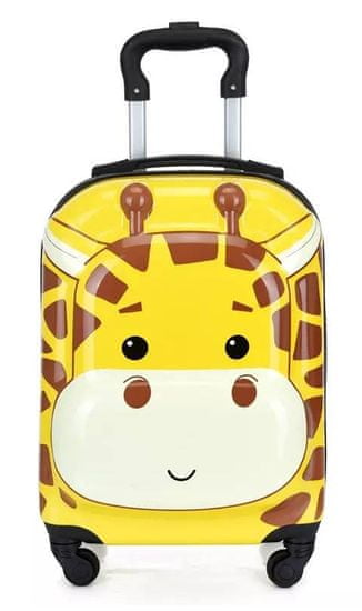 ATAN Dětský cestovní 3D kufr Žirafa 29l KFBH1206