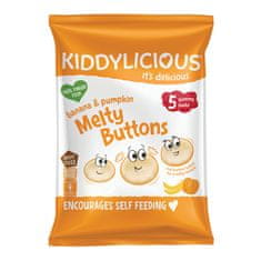 Kiddylicious KIDDYLICIOUS Knoflíčky ovocno-zeleninové Banán s dýní 5x6 g