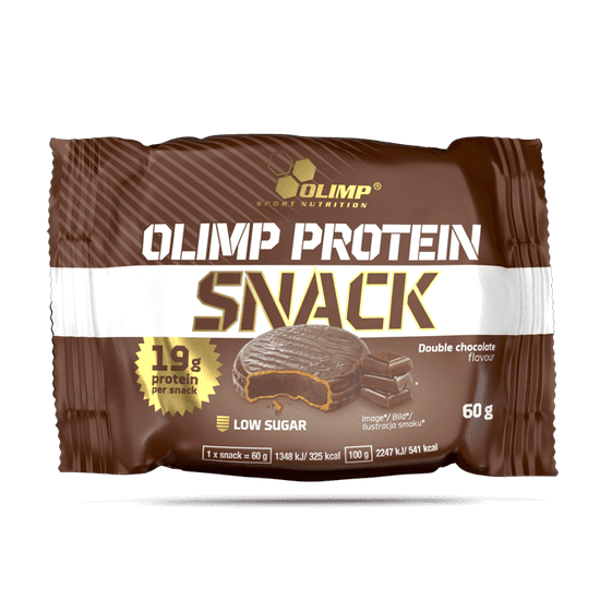 Olimp Olimp Protein Snack 60 g, proteinová oplatka s nízkým obsahem cukru, double chocolate