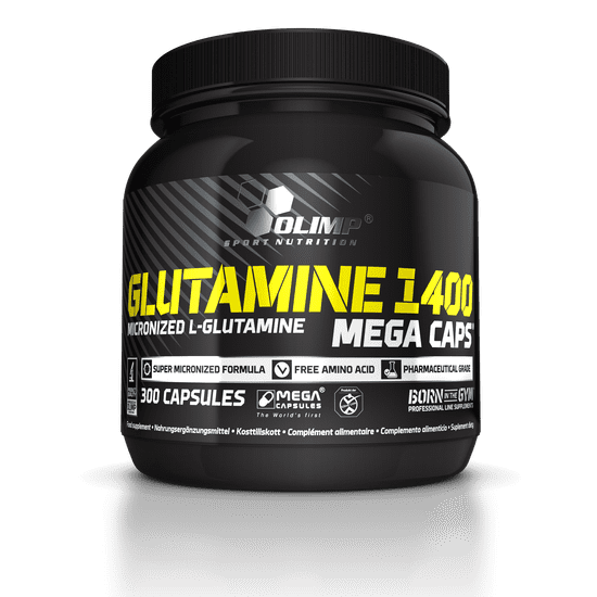 Olimp Glutamine Mega Caps 1400, 300 kapslí, Olimp