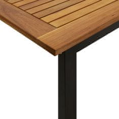 Greatstore Zahradní stůl s nohami ve tvaru U 180x90x75 cm masivní akácie
