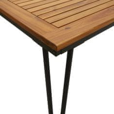 Greatstore Zahradní stůl s nohami typu hairpin 180x90x75 cm masivní akácie