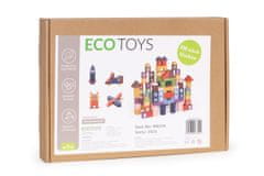 EcoToys Dřevěné edukační kostky 108 ks