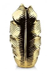 Mondex Keramická váza LEAF 35 cm zlatá