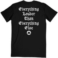 CurePink Pánské tričko Motorhead: England (L) černá bavlna