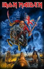 CurePink Textilní plakát - vlajka Iron Maiden: England (70 x 106 cm)