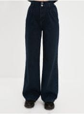 Trendyol Tmavě modré široké džíny Trendyol XL