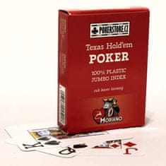 Profesionální 100% plastik pokerové karty Pokerstore - červené