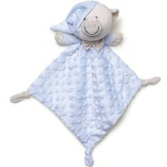 Interbaby SET - OSUŠKA froté 100x100 Medvídek spí + PŘÍTULKA - modrá