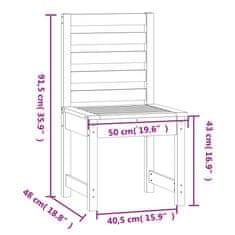 Petromila Zahradní židle 2 ks šedé 40,5x48x91,5 cm masivní borové dřevo