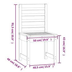 Vidaxl Zahradní židle 2 ks medově hnědé 40,5x48x91,5 cm masiv borovice