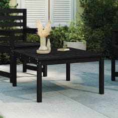 Greatstore Zahradní stůl černý 82,5 x 82,5 x 45 cm masivní borové dřevo