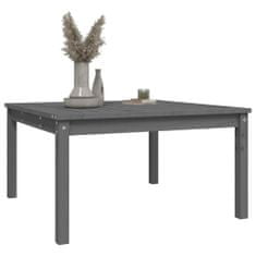 Greatstore Zahradní stůl šedý 82,5 x 82,5 x 45 cm masivní borové dřevo