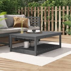 Vidaxl Zahradní stůl šedý 121 x 82,5 x 45 cm masivní borové dřevo