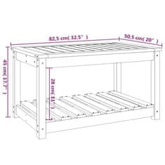 Greatstore Zahradní stůl 82,5 x 50,5 x 45 cm masivní dřevo douglasky