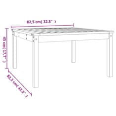 Greatstore Zahradní stůl 82,5 x 82,5 x 45 cm masivní dřevo douglasky