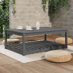 Vidaxl Zahradní stůl šedý 121 x 82,5 x 45 cm masivní borové dřevo