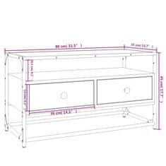 Vidaxl TV skříňka šedá sonoma 80 x 35 x 45 cm kompozitní dřevo