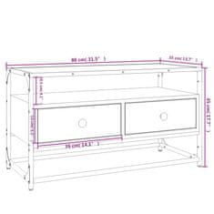 Vidaxl TV skříňka kouřový dub 80 x 35 x 45 cm kompozitní dřevo