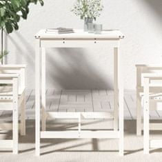 Greatstore Zahradní stůl bílý 82,5 x 82,5 x 110 cm masivní borové dřevo