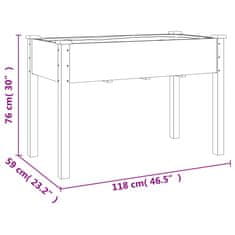 Vidaxl Truhlík s vložkou 118 x 59 x 76 cm masivní jedlové dřevo