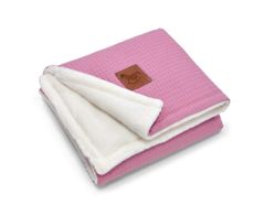 Inny Oboustranná deka 55x75 z minky fleece a vafle v růžové barvě - KM-PMWL-1-PINK