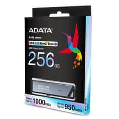 Adata UE800/256GB/1000MBps/USB 3.2/USB-C/Stříbrná