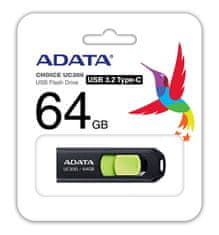 Adata UC300/64GB/USB 3.2/USB-C/Černá