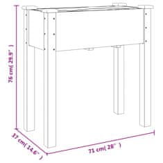 Vidaxl Truhlík s vložkou hnědý 71 x 37 x 76 cm masivní jedlové dřevo