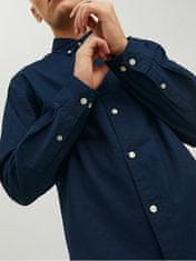 Jack&Jones Pánská košile JJEOXFORD Slim Fit 12182486 Navy blazer (Velikost S)