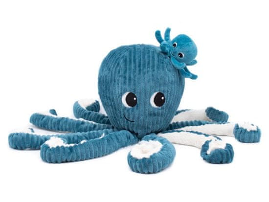 Les Déglingos Plyšová chobotnice, máma s miminkem, modrá