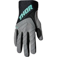 THOR Dětské MX Rukavice THOR Spectrum gray-mint @ velikost XXS