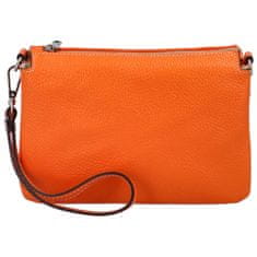 Delami Vera Pelle Luxusní kožená crossbody kabelka Marta, oranžová