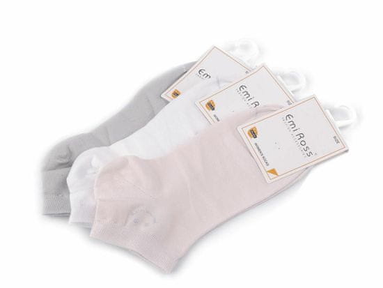 Kraftika 3pár (vel. 39-42) mix dámské bavlněné ponožky kotníkové emi