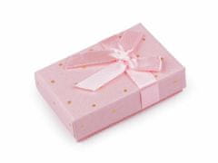 Kraftika 1ks růžová sv. krabička s mašličkou 5,5x8 cm