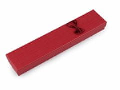 Kraftika 1ks červená krabička s mašličkou 4x21 cm